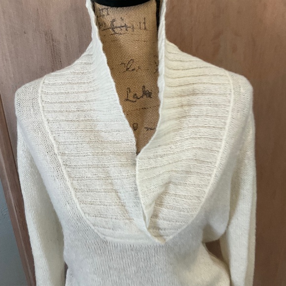 J. Crew Dolce Shawl Collar Popover Cream Sweater - Picture 2 of 16
